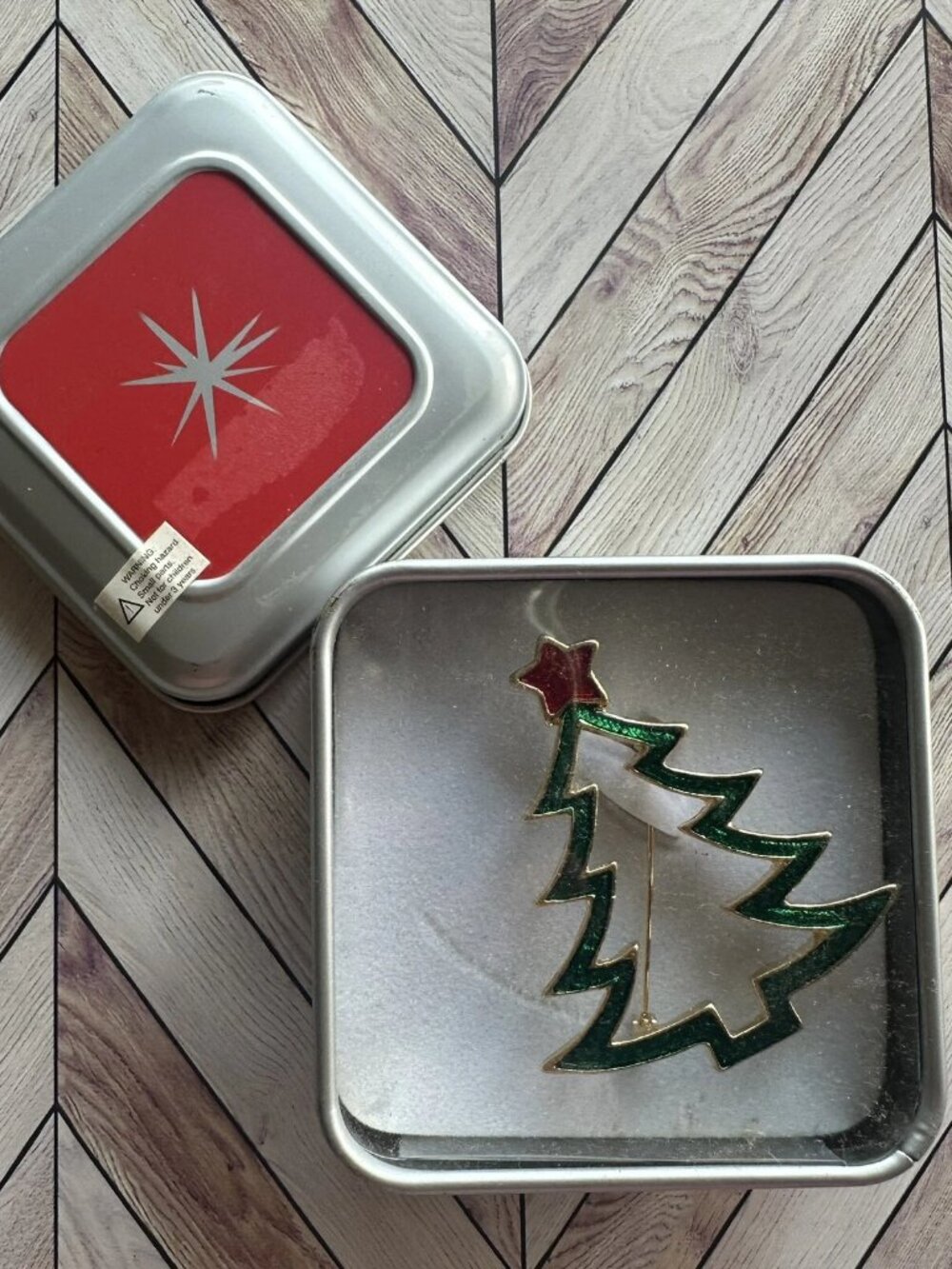 Vintage KMart Christmas Tree Brooch